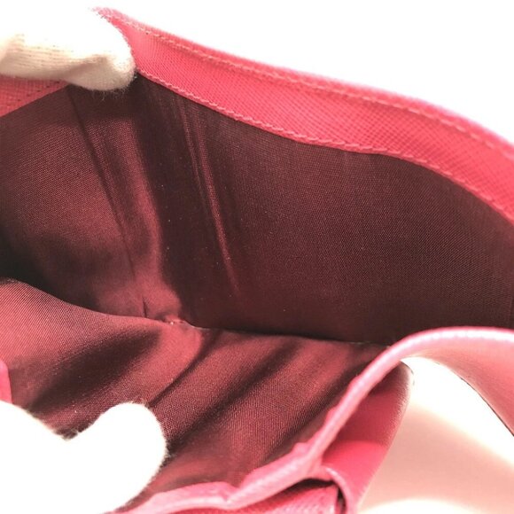 PRADA 1MH840 logo ribbon Wallet Compact Wallet Trifold wallet - Picture 2 of 14